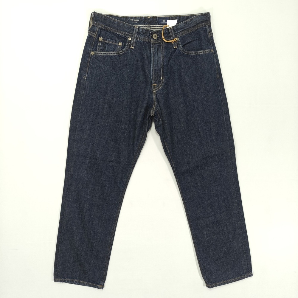 Adriano Goldschmied Men's Denim Selvedge Jeans THE TURNER Loose Crop Size 31